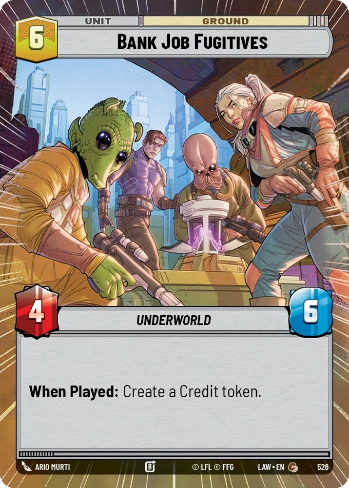 Image for Bank Job Fugitives (Hyperspace) (526) (LAW) - Star Wars: Unlimited