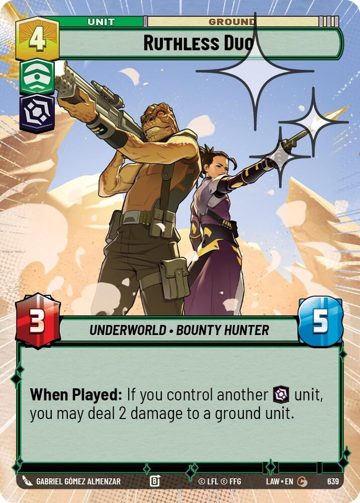 Ruthless Duo (Hyperspace Foil) (639) (LAW)