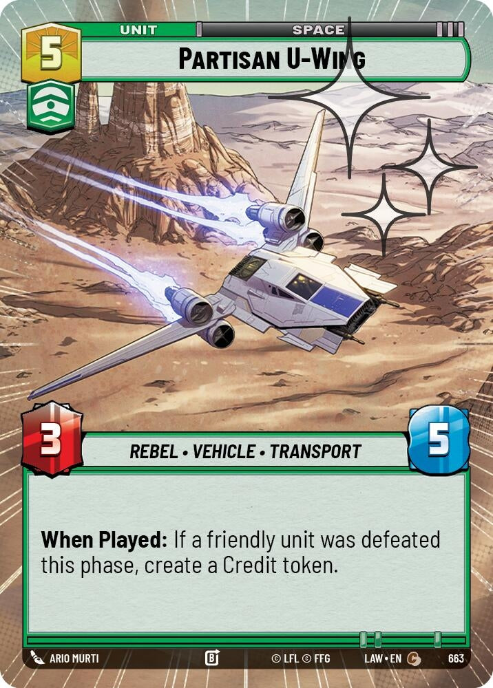 Partisan U-Wing (Hyperspace Foil) (663) (LAW)