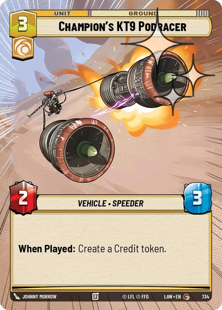 Champion's KT-9 Podracer (Hyperspace Foil) (734) (LAW)