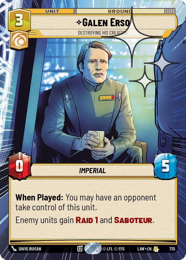 Galen Erso - Destroying His Creation (Hyperspace Foil) (735) (LAW)