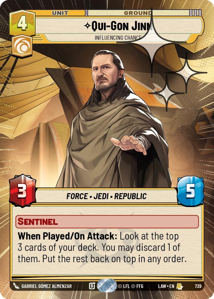 Qui-Gon Jinn - Influencing Chance (Hyperspace Foil) (739) (LAW)