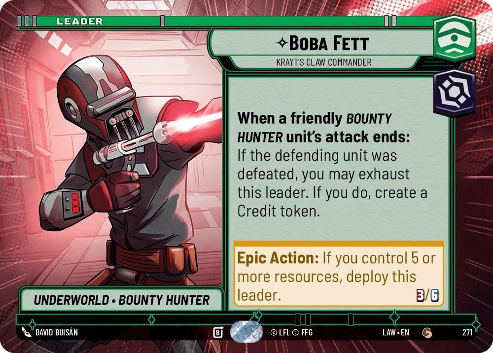 Boba Fett - Krayt's Claw Commander (Hyperspace) (271) (LAW)