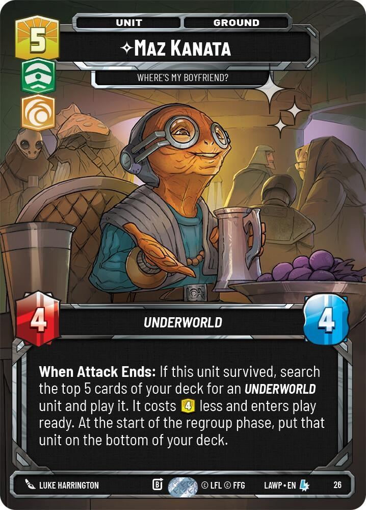 Image for Maz Kanata - Where's My Boyfriend? (Foil) (26) (LAW-WPP) - Star Wars: Unlimited