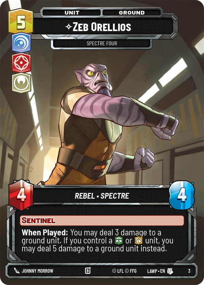 Image for Zeb Orellios - Spectre Four (3) (LAW-WPP) - Star Wars: Unlimited