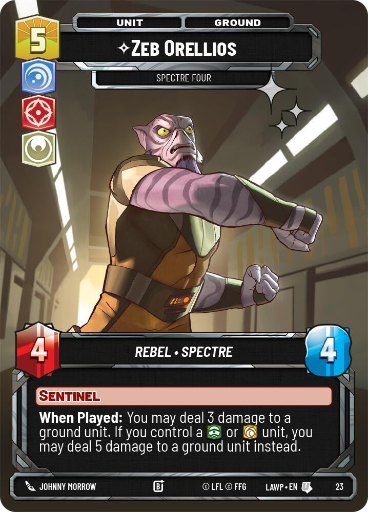 Image for Zeb Orellios - Spectre Four (Foil) (23) (LAW-WPP) - Star Wars: Unlimited