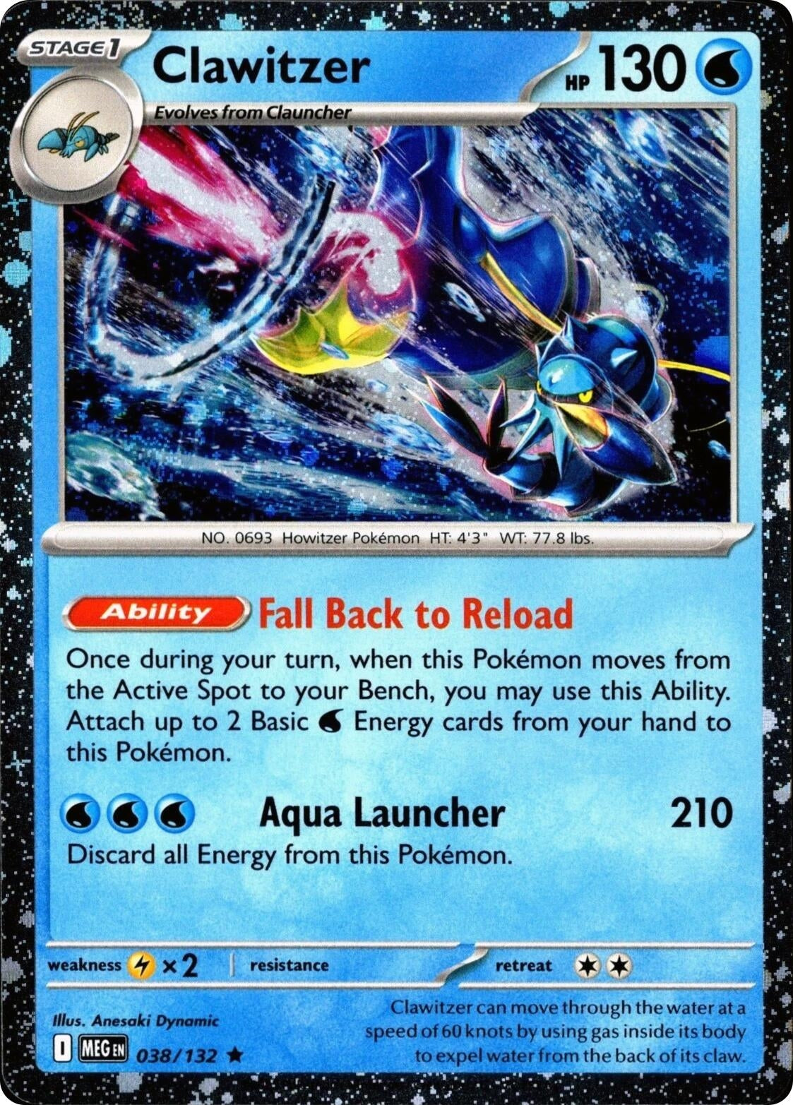 Image for Clawitzer (Cosmos Holo) (038/132) (MCAP) - Pokemon