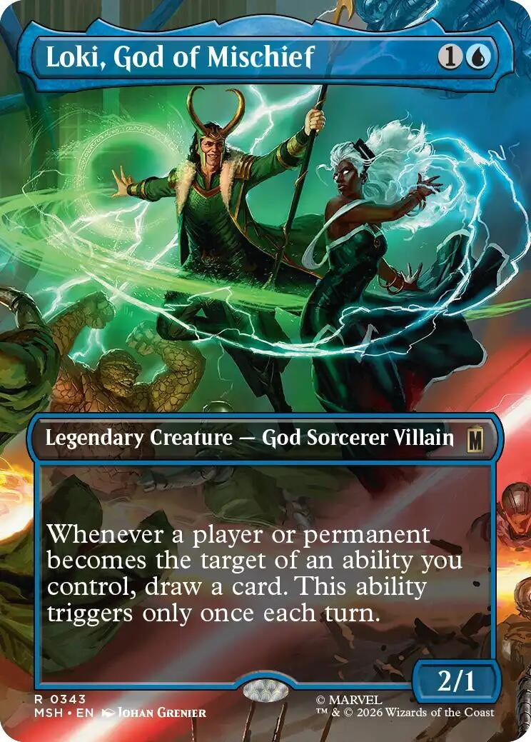 Image for Loki, God of Mischief (Borderless) (343) (MSH) - Magic: The Gathering