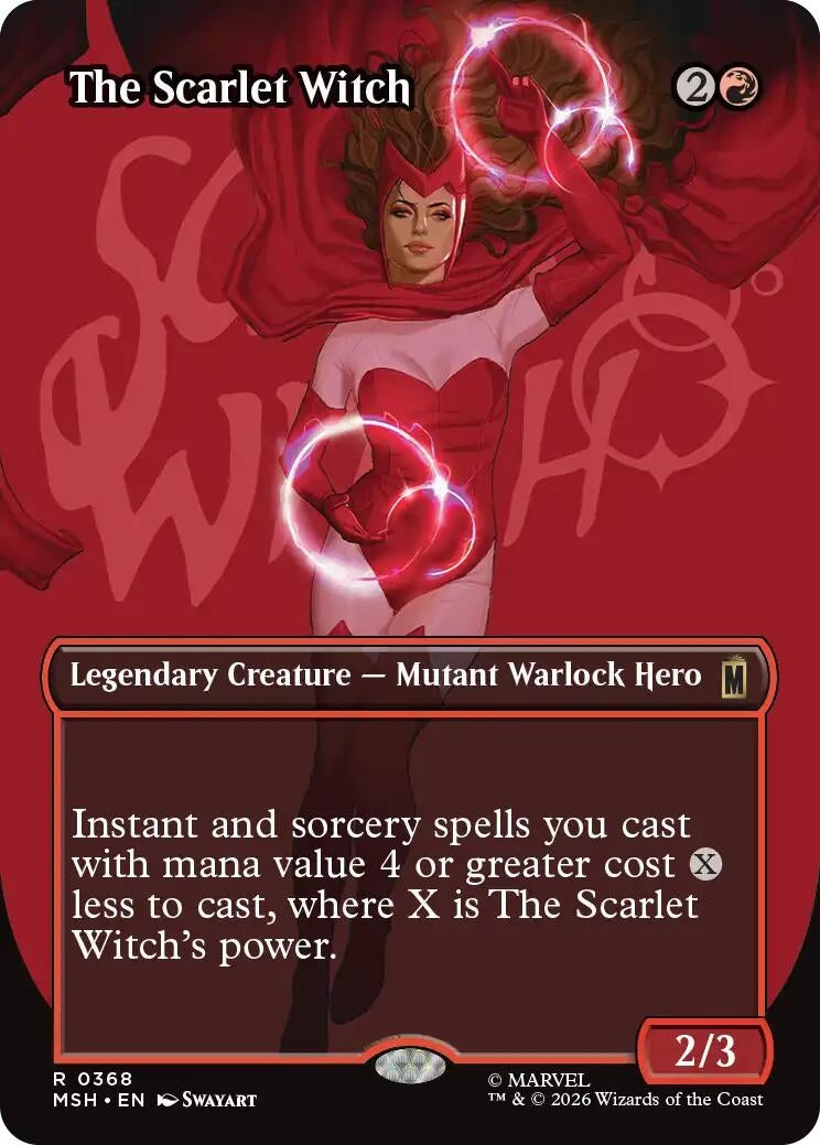 Image for The Scarlet Witch (Borderless) (368) (MSH) - Magic: The Gathering