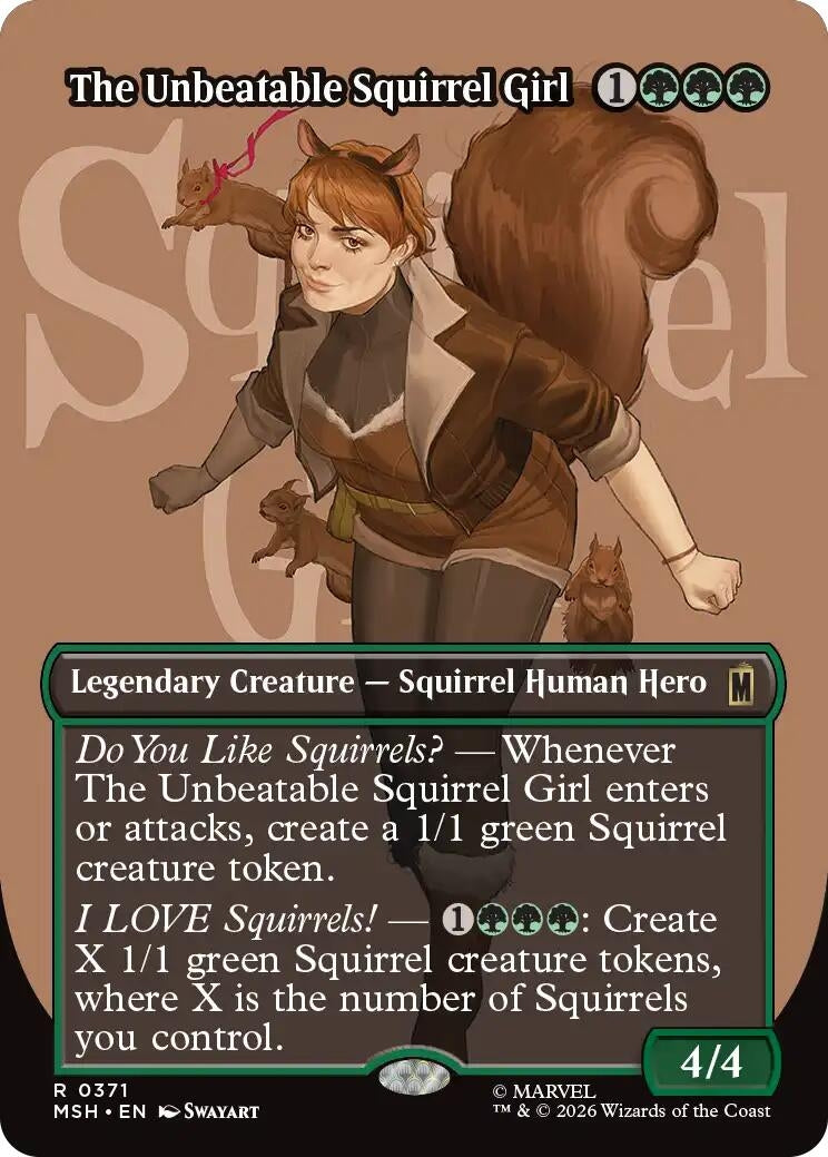 Image for The Unbeatable Squirrel Girl (Borderless) (371) (MSH) - Magic: The Gathering