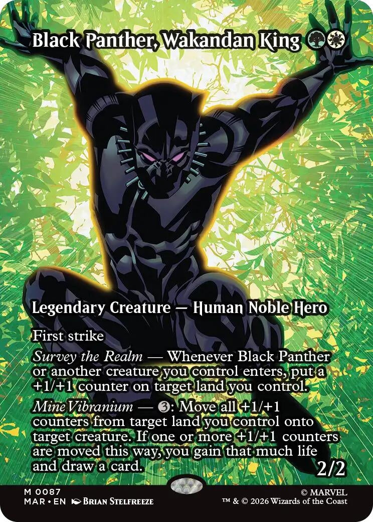 Image for Black Panther, Wakandan King (Borderless) (87) (MAR) - Magic: The Gathering