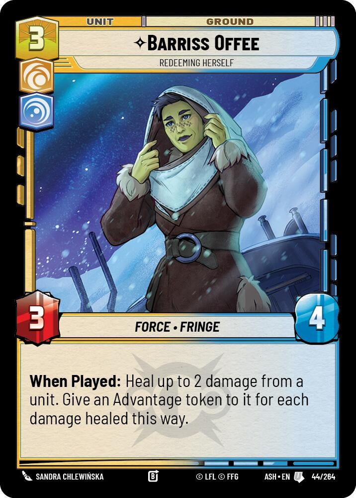 Image for Barriss Offee - Redeeming Herself (44/264) (ASH) - Star Wars: Unlimited