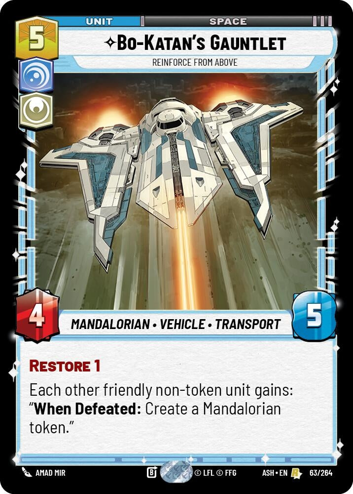 Image for Bo-Katan's Gauntlet - Reinforce from Above (63/264) (ASH) - Star Wars: Unlimited