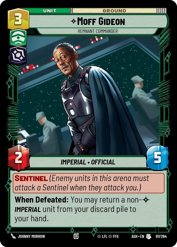 Image for Moff Gideon - Remnant Commander (97/264) (ASH) - Star Wars: Unlimited