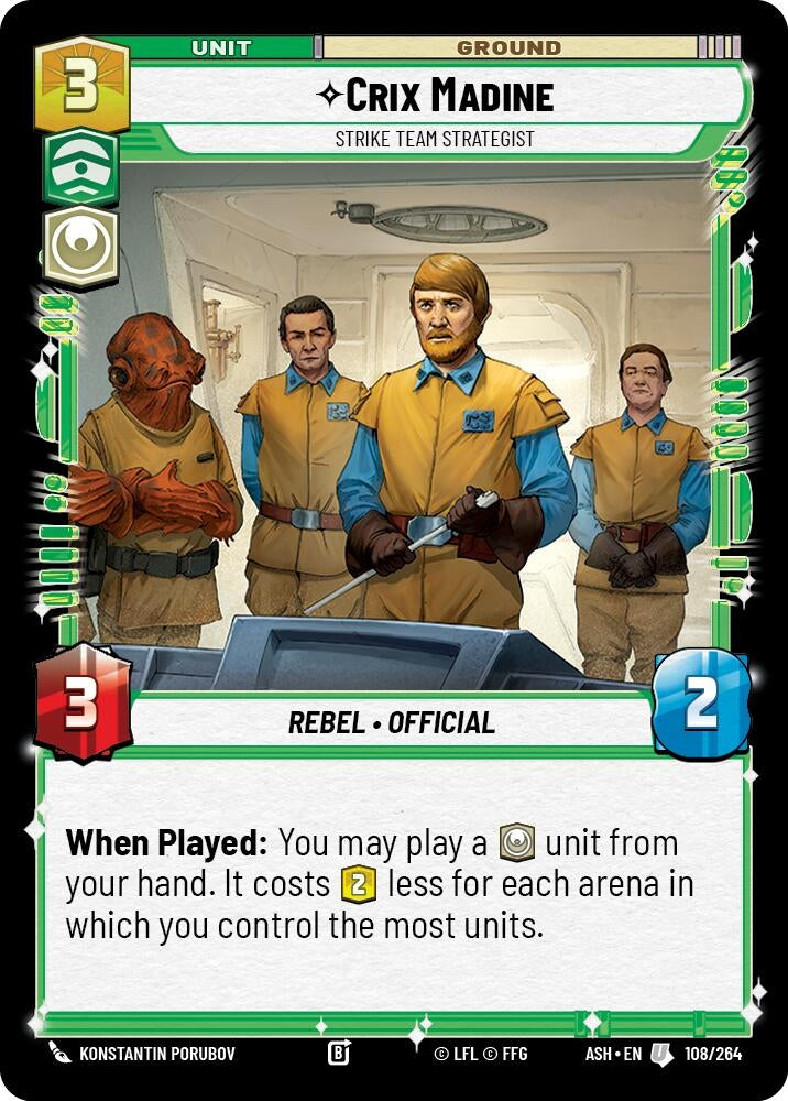 Image for Crix Madine - Strike Team Strategist (108/264) (ASH) - Star Wars: Unlimited