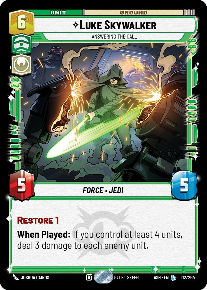 Image for Luke Skywalker - Answering the Call (112/264) (ASH) - Star Wars: Unlimited