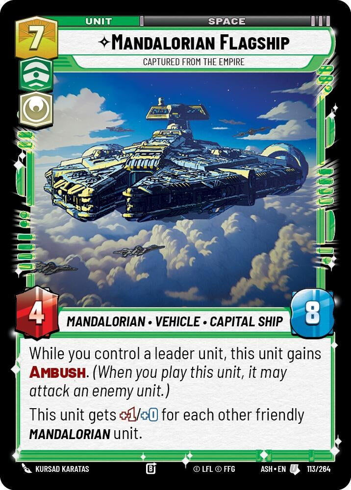 Image for Mandalorian Flagship - Captured from the Empire (113/264) (ASH) - Star Wars: Unlimited