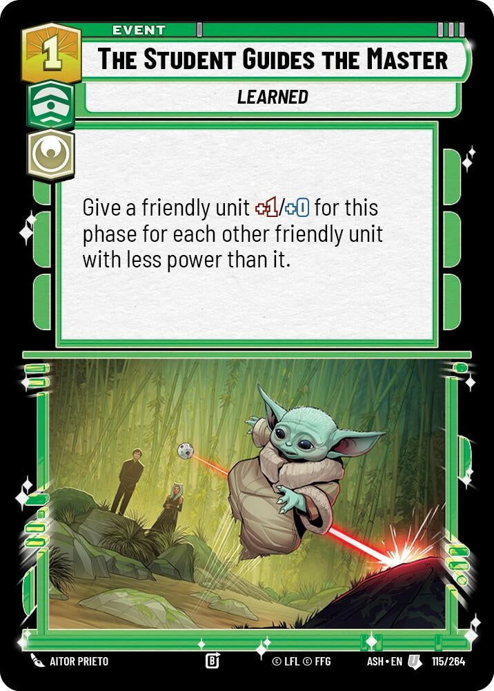 Image for The Student Guides the Master (115/264) (ASH) - Star Wars: Unlimited