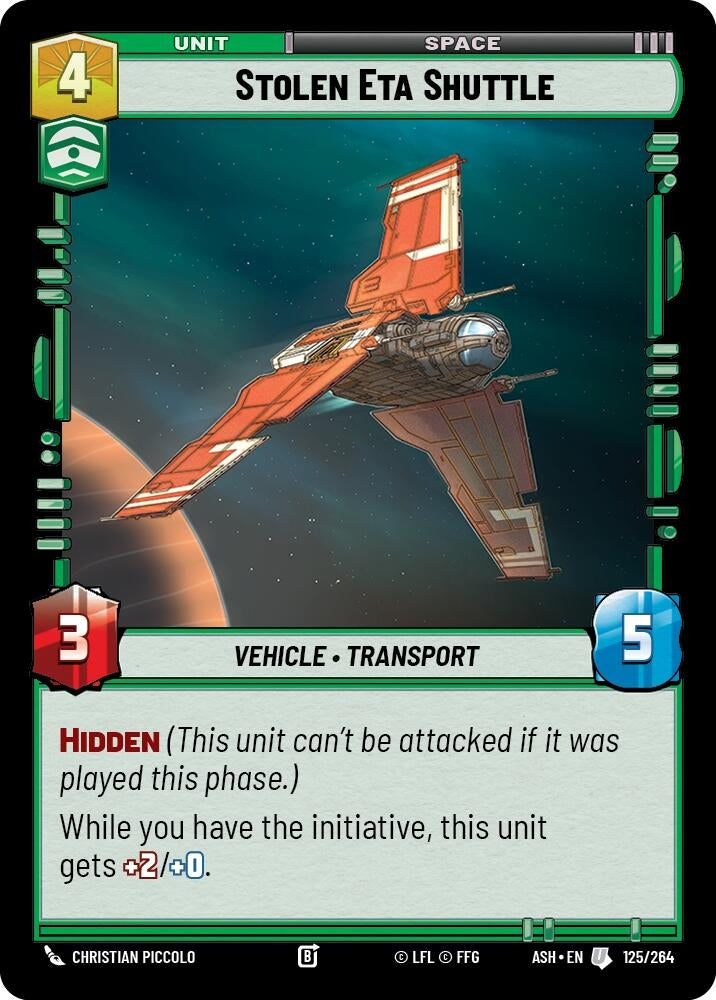 Image for Stolen Eta Shuttle (125/264) (ASH) - Star Wars: Unlimited