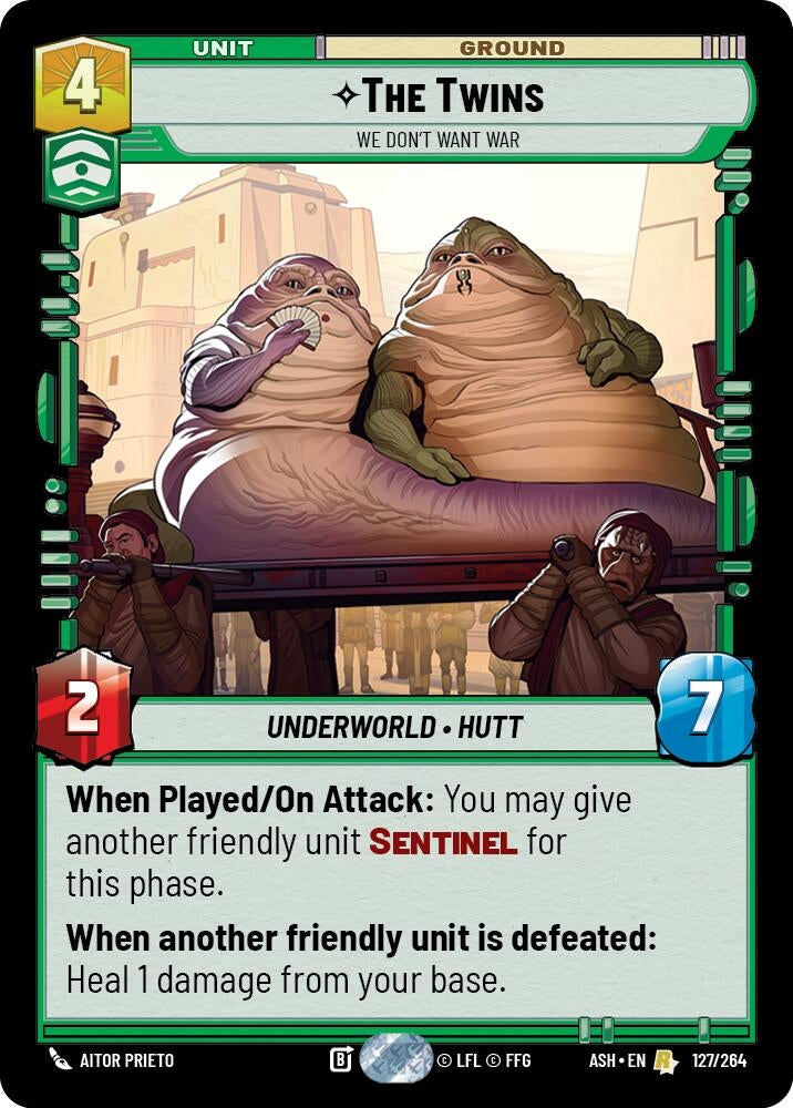 Image for The Twins - We Don't Want War (127/264) (ASH) - Star Wars: Unlimited