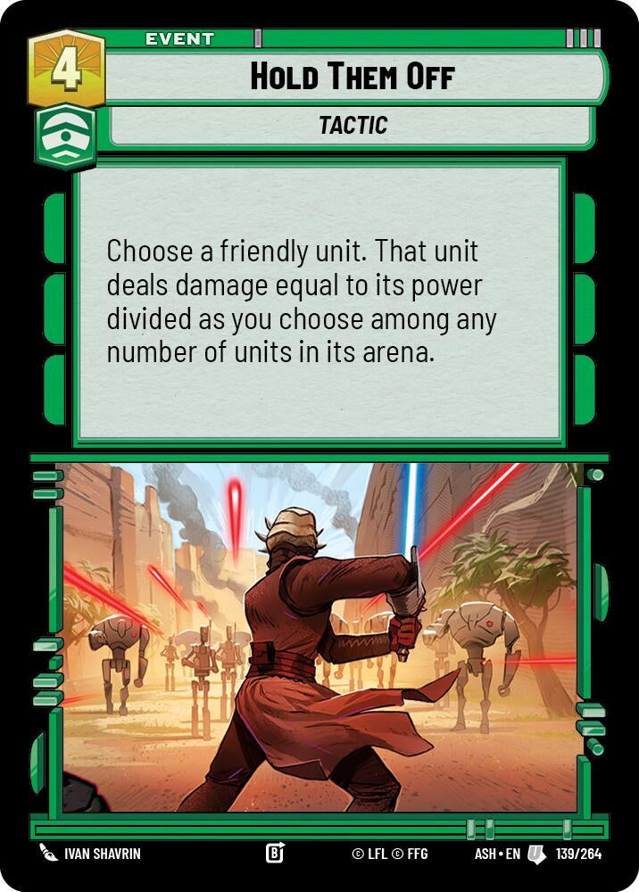 Image for Hold Them Off (139/264) (ASH) - Star Wars: Unlimited