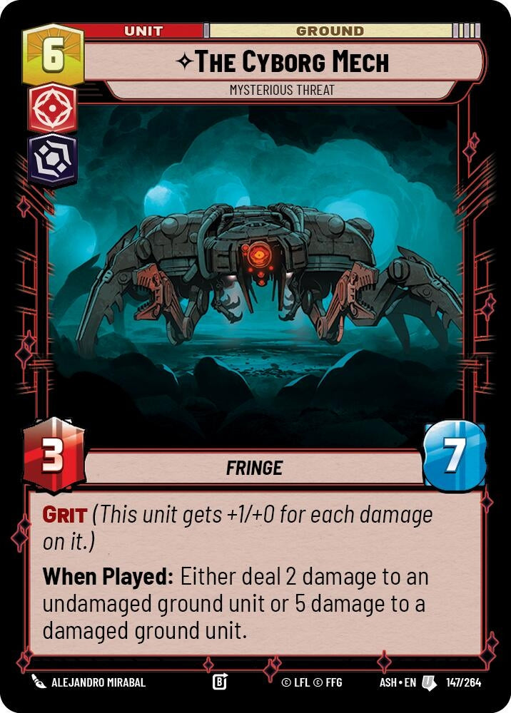 Image for The Cyborg Mech - Mysterious Threat (147/264) (ASH) - Star Wars: Unlimited