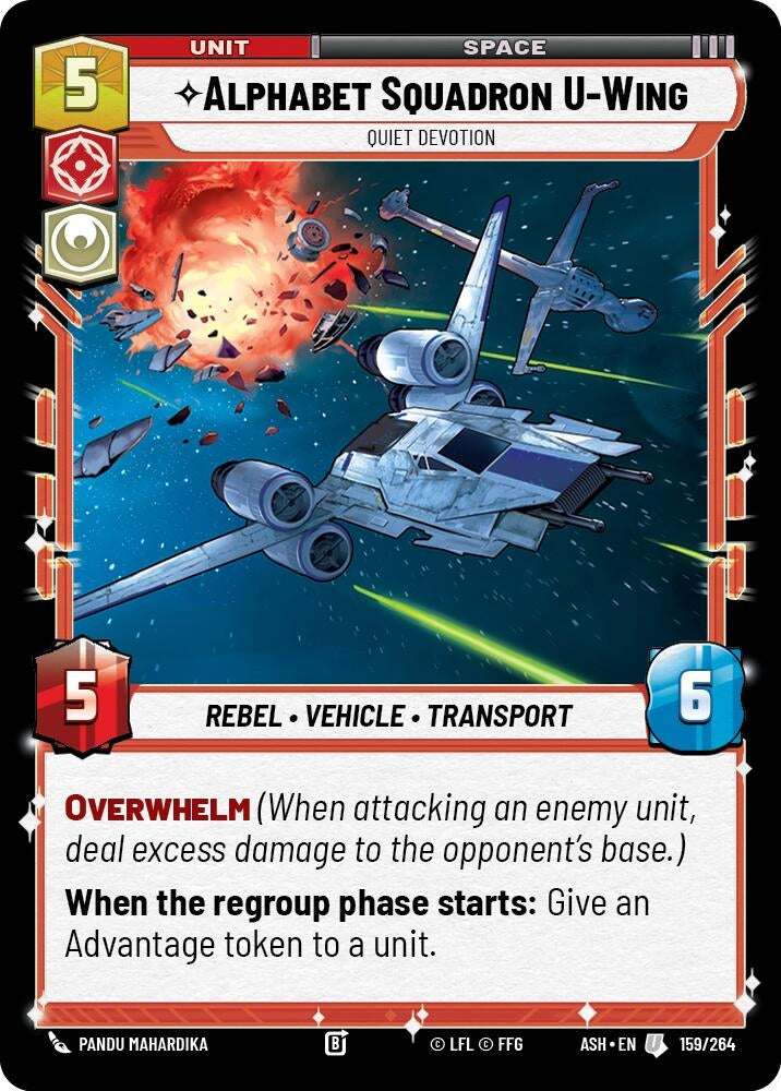 Image for Alphabet Squadron U-Wing - Quiet Devotion (159/264) (ASH) - Star Wars: Unlimited