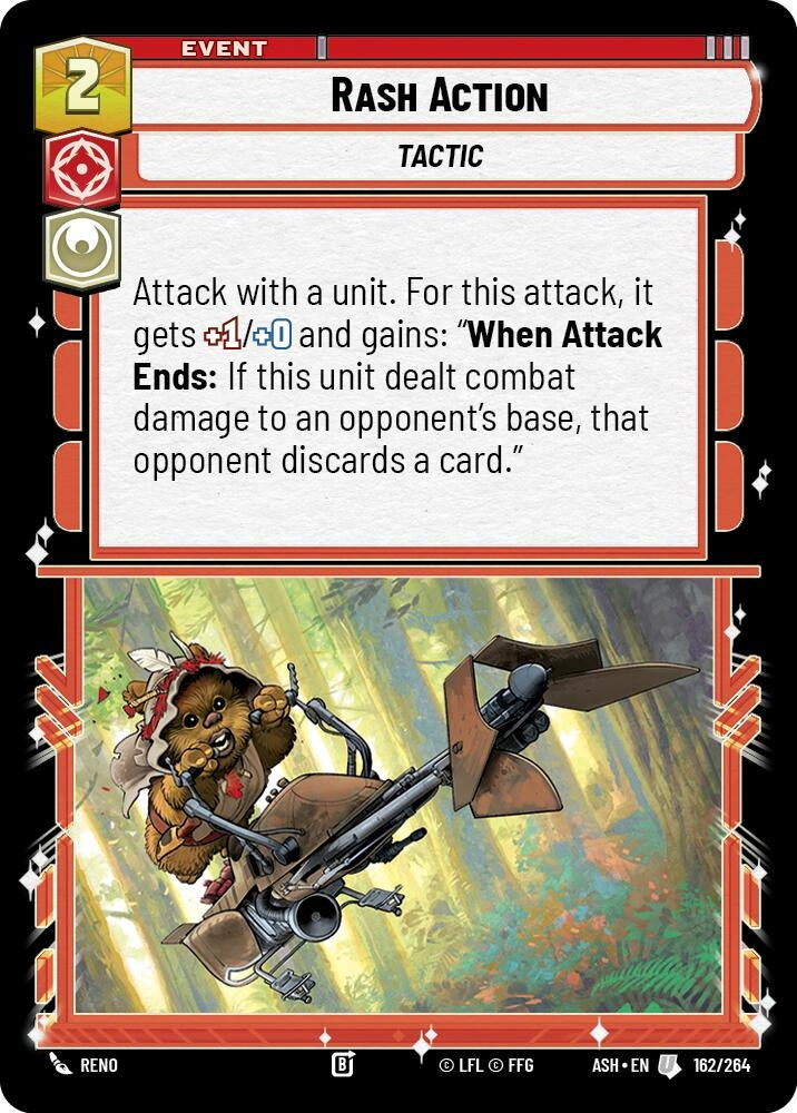 Image for Rash Action (162/264) (ASH) - Star Wars: Unlimited