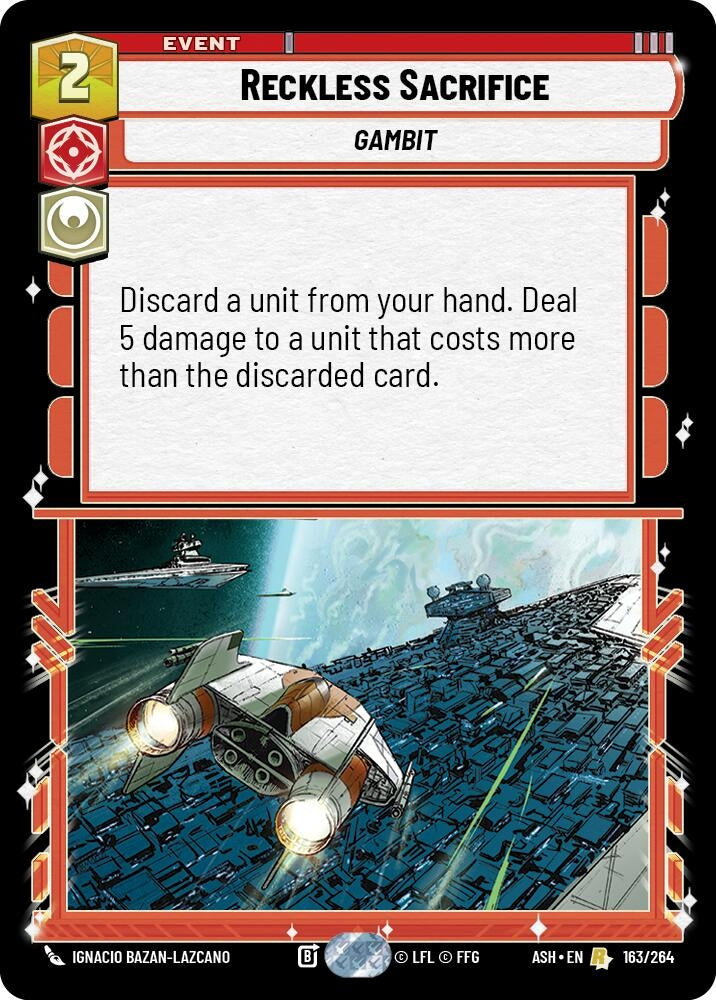 Image for Reckless Sacrifice (163/264) (ASH) - Star Wars: Unlimited