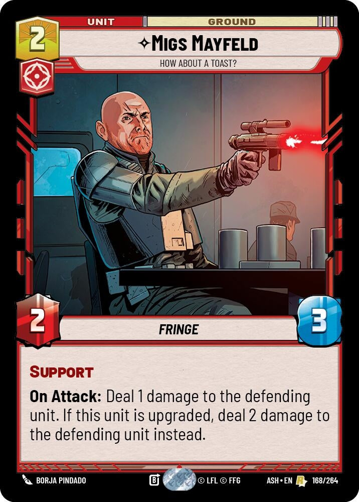 Image for Migs Mayfeld - How About a Toast? (168/264) (ASH) - Star Wars: Unlimited