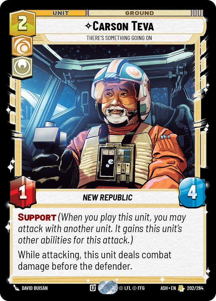 Image for Carson Teva - There's Something Going On (202/264) (ASH) - Star Wars: Unlimited