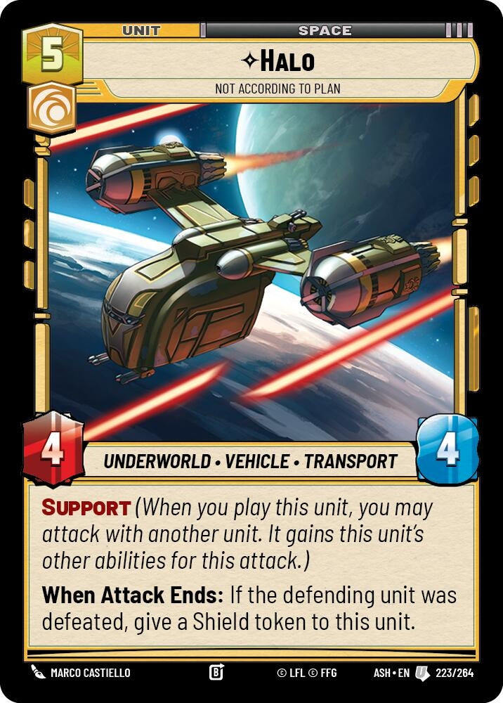 Image for Halo - Not According to Plan (223/264) (ASH) - Star Wars: Unlimited