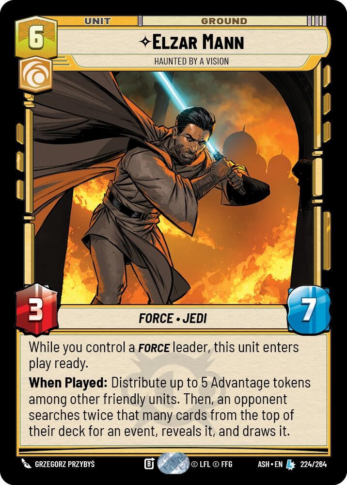 Image for Elzar Mann - Haunted by a Vision (224/264) (ASH) - Star Wars: Unlimited