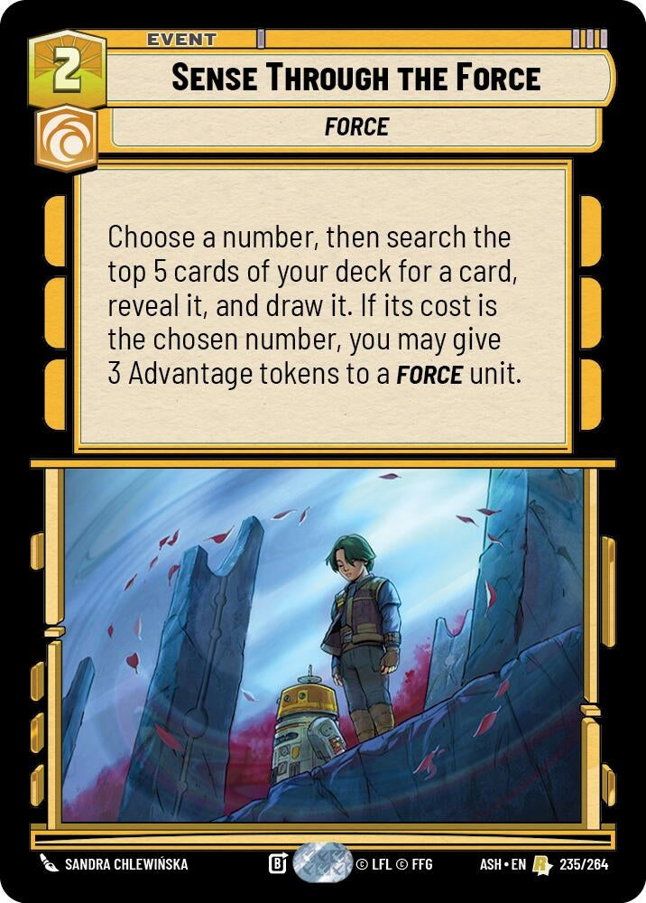 Image for Sense Through the Force (235/264) (ASH) - Star Wars: Unlimited