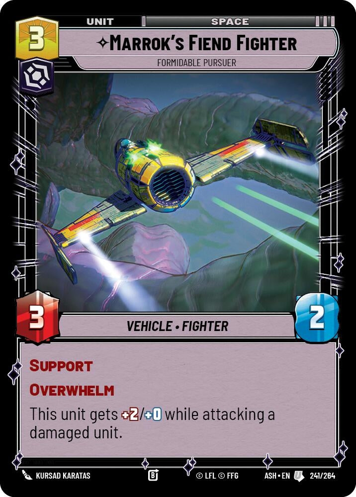 Image for Marrok's Fiend Fighter - Formidable Pursuer (241/264) (ASH) - Star Wars: Unlimited