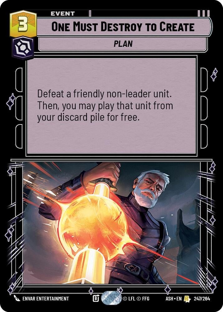 Image for One Must Destroy to Create (247/264) (ASH) - Star Wars: Unlimited