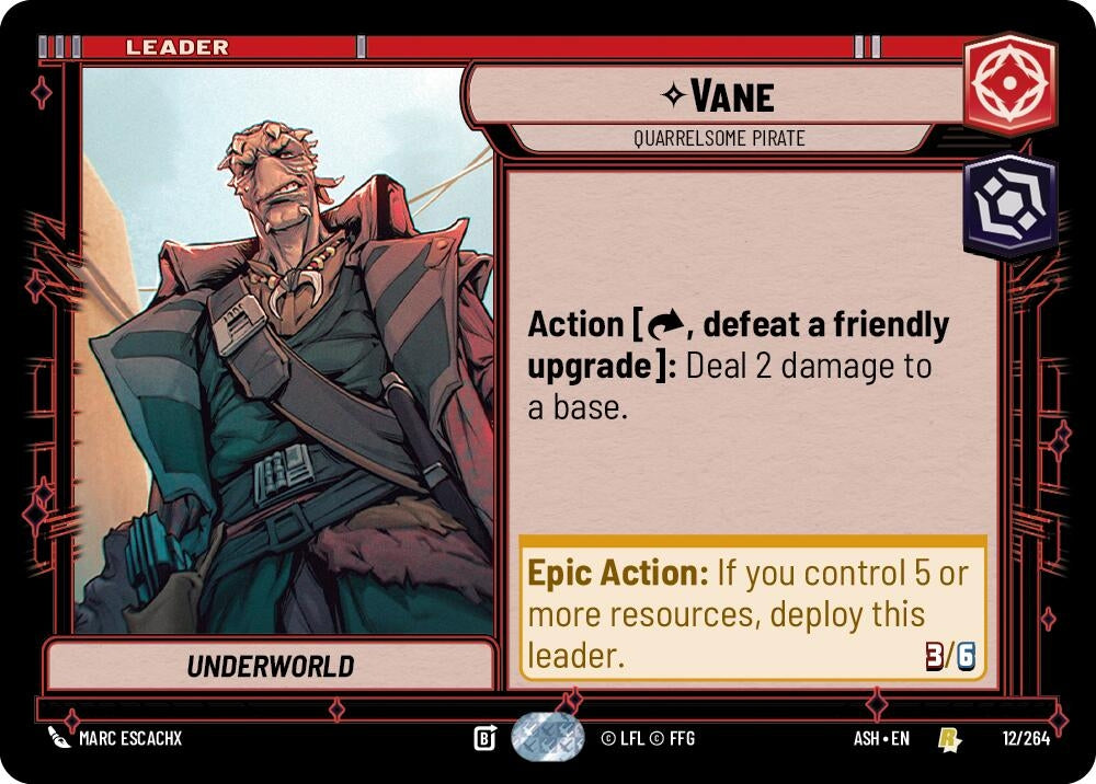 Image for Vane - Quarrelsome Pirate (12/264) (ASH) - Star Wars: Unlimited