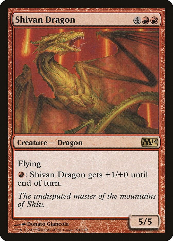 Image for Shivan Dragon (154) (M14) - Magic: The Gathering