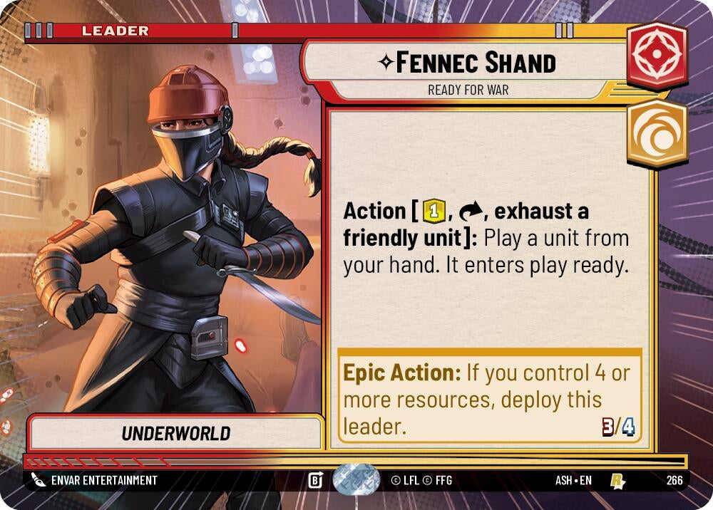 Image for Fennec Shand - Ready for War (Hyperspace) (266) (ASH) - Star Wars: Unlimited