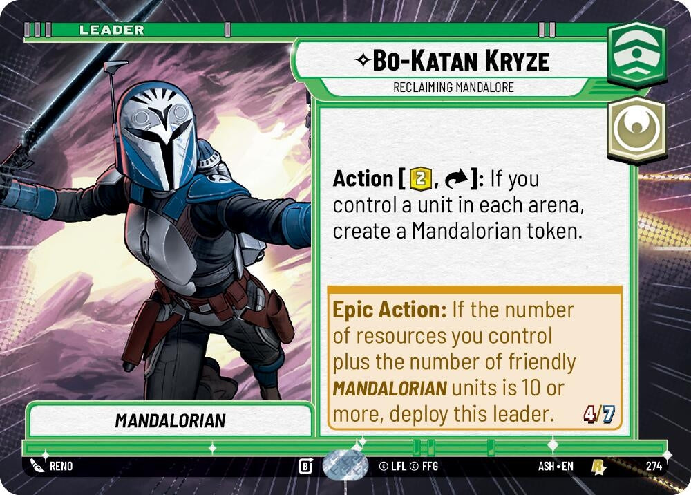 Image for Bo-Katan Kryze - Reclaiming Mandalore (Hyperspace) (274) (ASH) - Star Wars: Unlimited