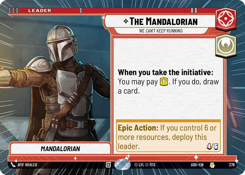 Image for The Mandalorian - We Can't Keep Running (Hyperspace) (278) (ASH) - Star Wars: Unlimited