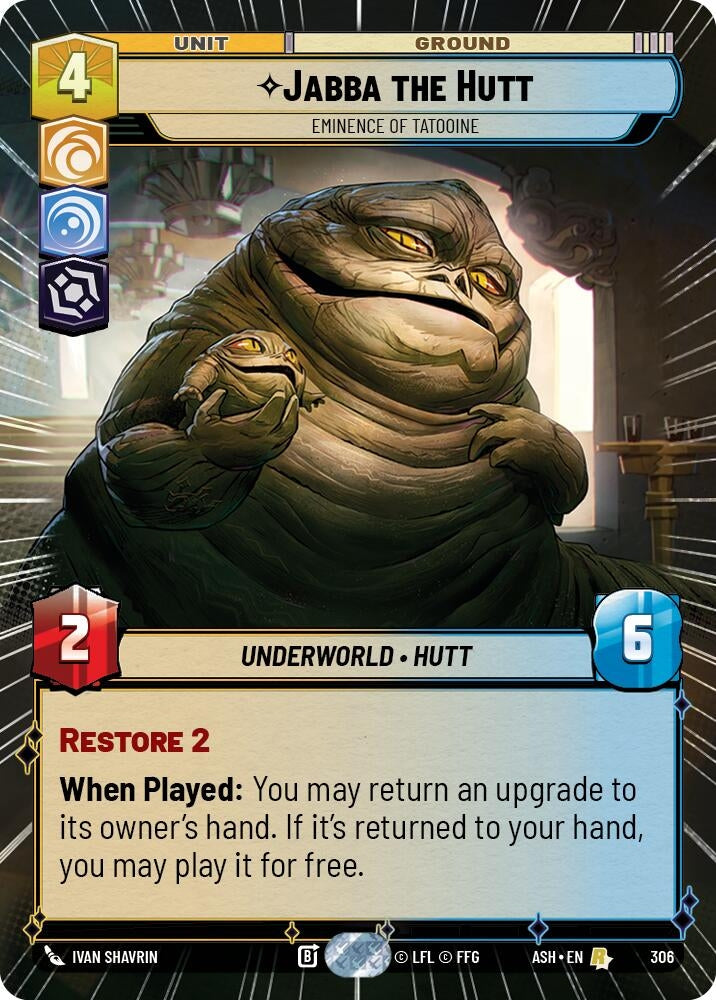 Image for Jabba the Hutt - Eminence of Tatooine (Hyperspace) (306) (ASH) - Star Wars: Unlimited