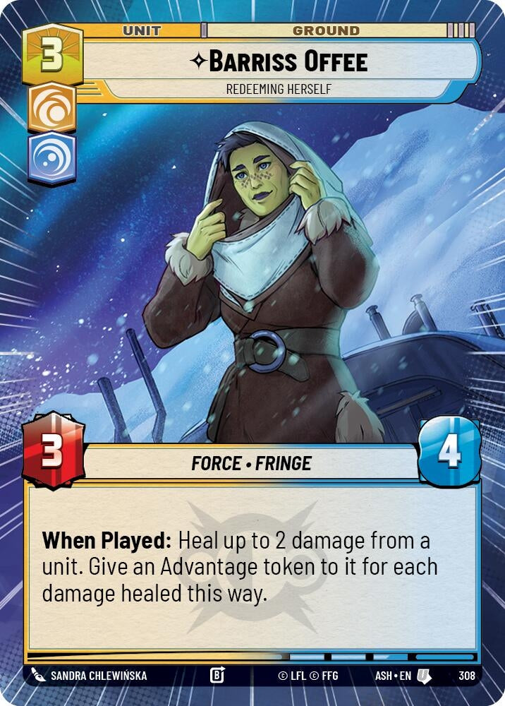 Image for Barriss Offee - Redeeming Herself (Hyperspace) (308) (ASH) - Star Wars: Unlimited