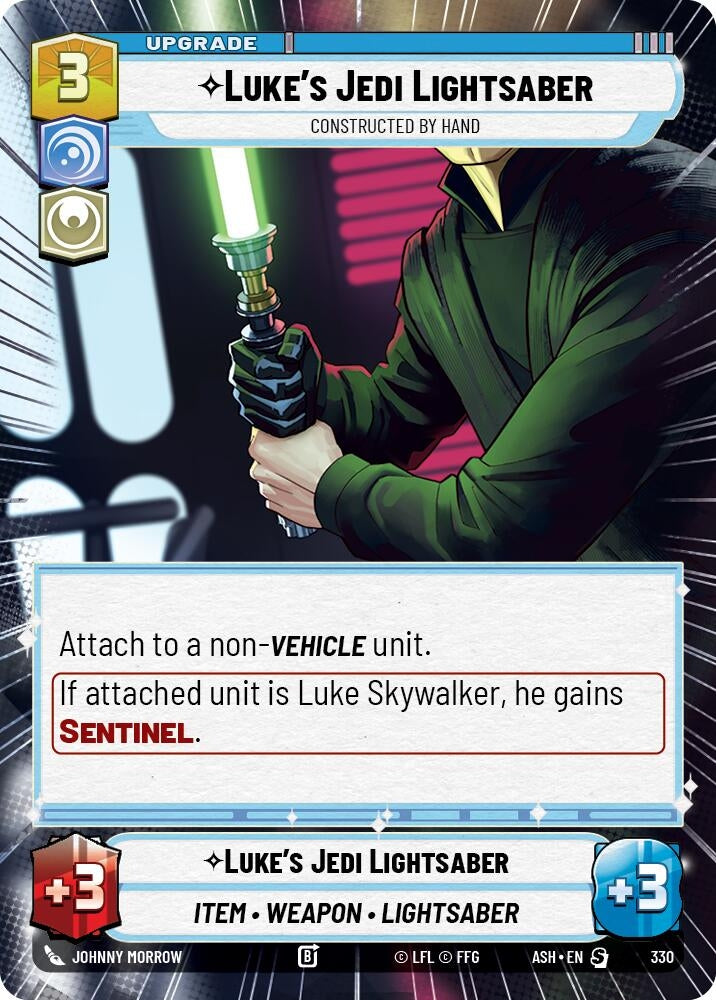 Image for Luke's Jedi Lightsaber - Constructed by Hand (Hyperspace) (330) (ASH) - Star Wars: Unlimited