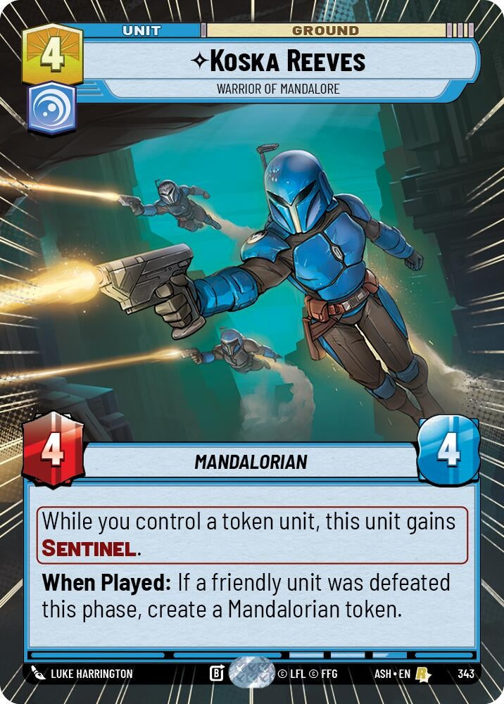 Image for Koska Reeves - Warrior of Mandalore (Hyperspace) (343) (ASH) - Star Wars: Unlimited