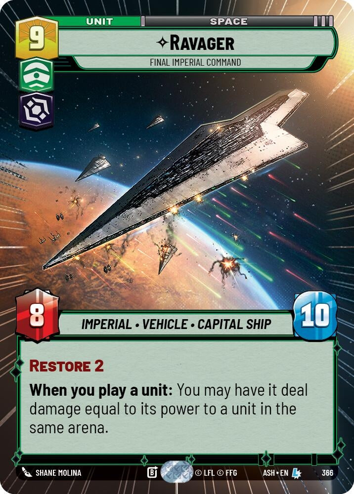 Image for Ravager - Final Imperial Command (Hyperspace) (366) (ASH) - Star Wars: Unlimited