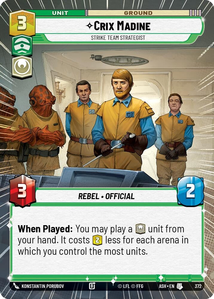 Image for Crix Madine - Strike Team Strategist (Hyperspace) (372) (ASH) - Star Wars: Unlimited