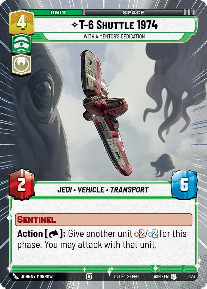 Image for T-6 Shuttle 1974 - With a Mentor's Dedication (Hyperspace) (373) (ASH) - Star Wars: Unlimited