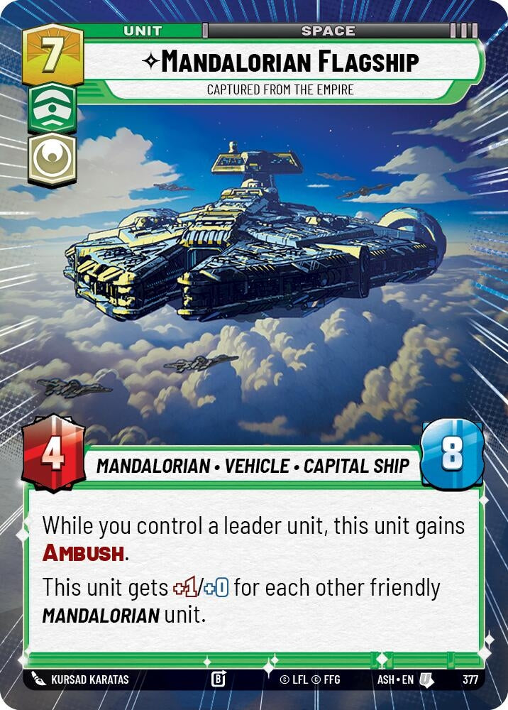 Image for Mandalorian Flagship - Captured from the Empire (Hyperspace) (377) (ASH) - Star Wars: Unlimited