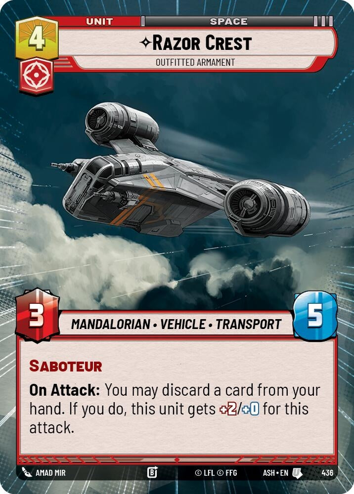Image for Razor Crest - Outfitted Armament (Hyperspace) (436) (ASH) - Star Wars: Unlimited